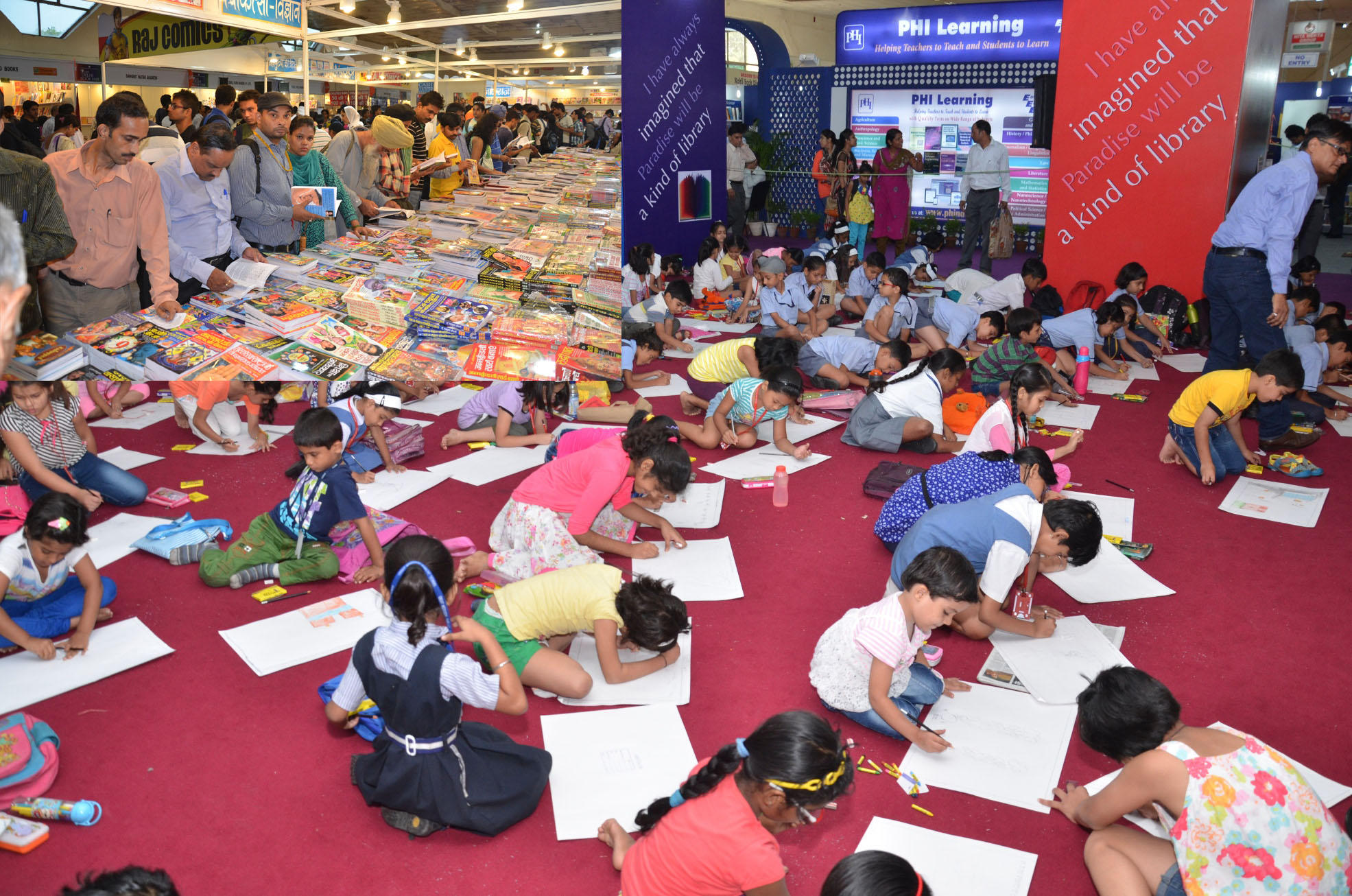 Painting Competition at Delhi Book Fair in New Delhi