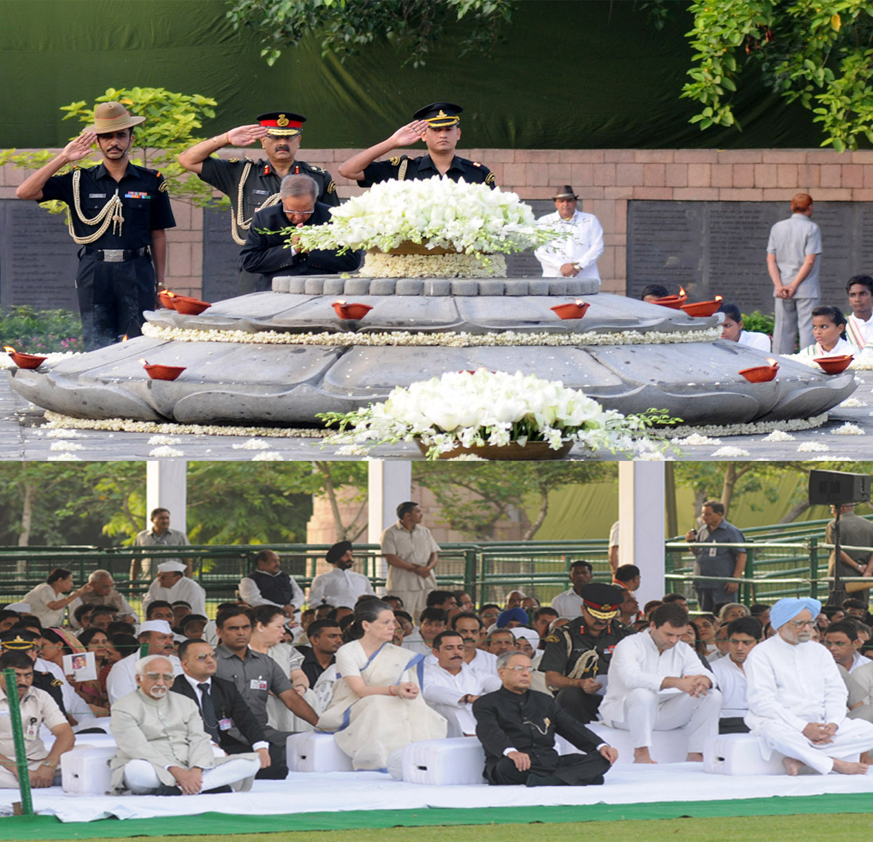 Dignitaries pay Tributes to late  Rajiv Gandhi, on his 70th Birth Anniversary.