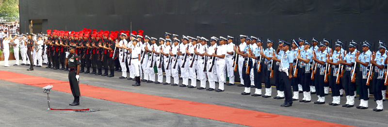 Rrehearsals of Independence Day in the Red Fort, in Delhi 2014