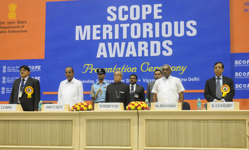 President of India presents SCOPE Meritorious Awards