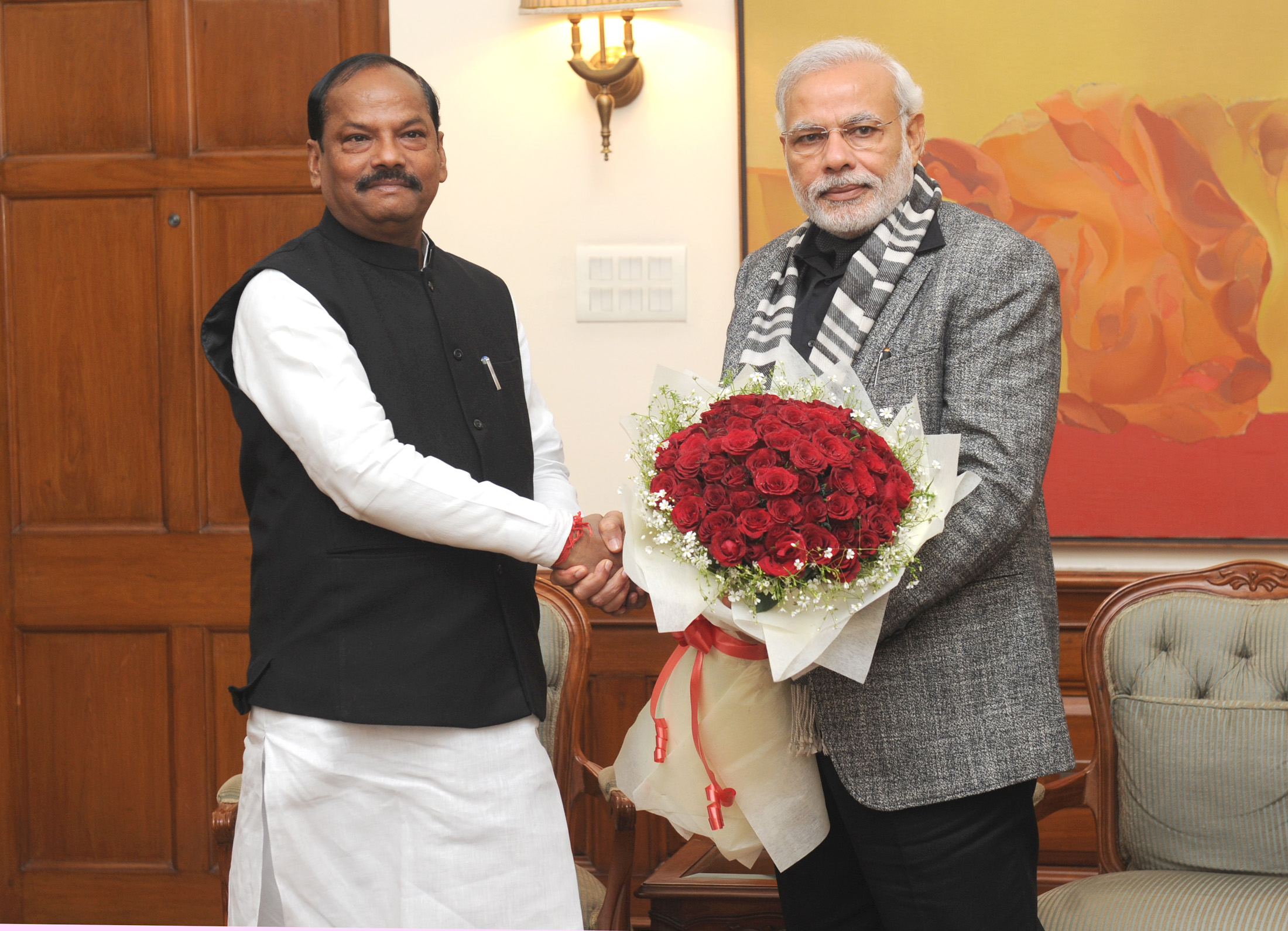 CM of Jharkhand, Raghubar Das calling on the PM,Narendra Modi,