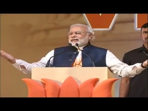PM Narendra Modi, addresses Vijay Sankalp Rally at Merces, Panaji (Goa)