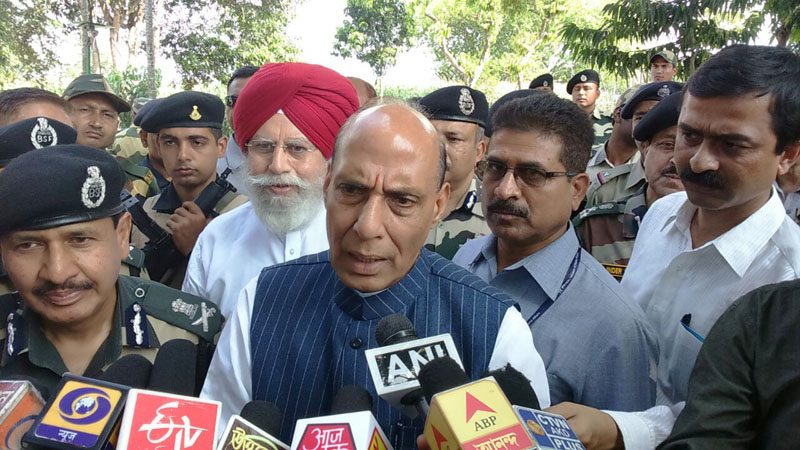 Rajnath Singh arrives in WB to assess situation along Indo-Bangladesh boarder