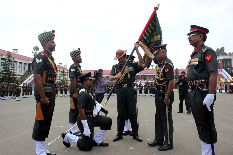 Colours Presented to 20 and 21 Madras by General Dalbir Singh,