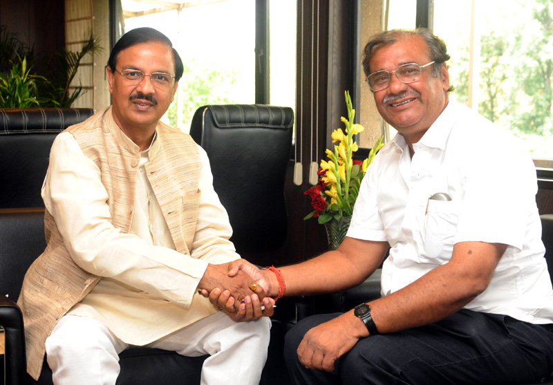 Minister of Tourism Orissa, Ashok Chandra Panda calling on  Dr. Mahesh Sharma