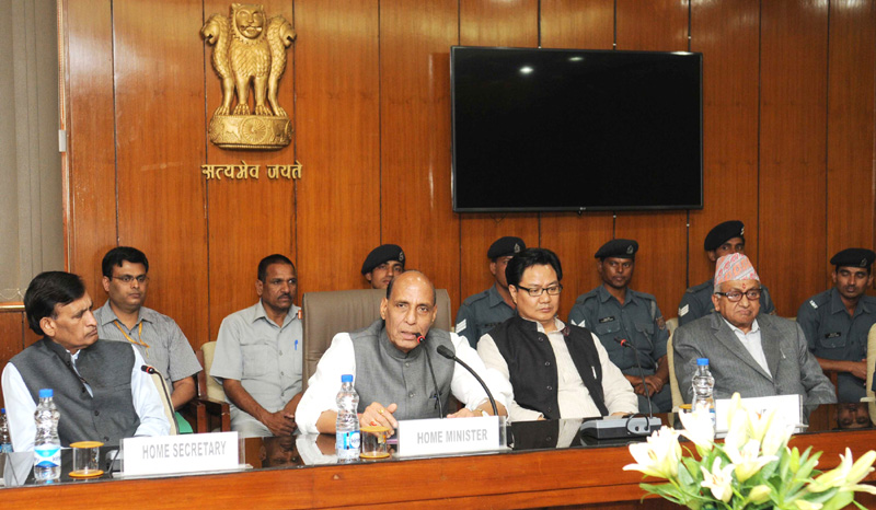 HM Rajnath Singh addressing at the felicitation ceremony of the NDRF team