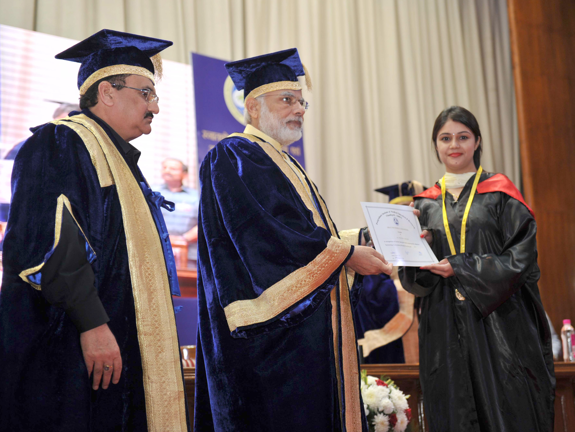 PM Narendra Modi at the 34th Convocation Ceremony of PGIMER, in Chandigarh