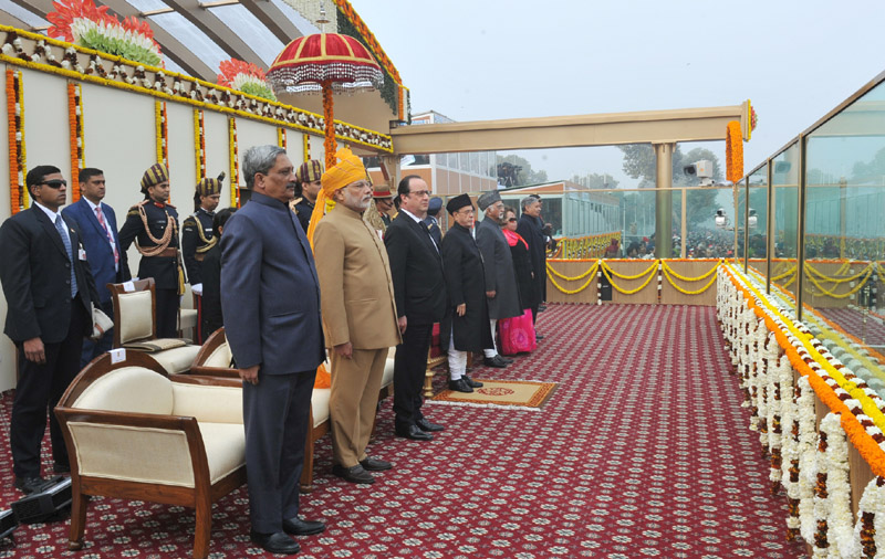 Saluting dais, at Rajpath, on the occasion of the 67th Republic Day Parade 2016