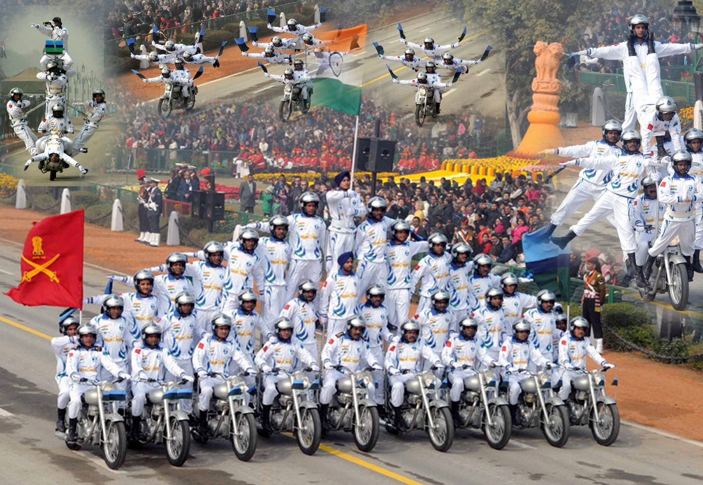 Motorbike riders of Corps of Signals, on the occasion of the 67th Republic Day Parade