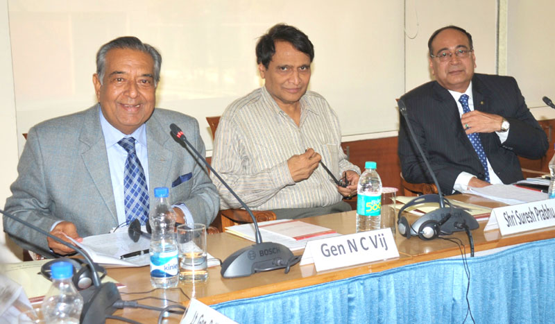 Union Minister Suresh Prabhakar Prabhu at the round table on Renewable Energy ‘Challenge of 175GW’,