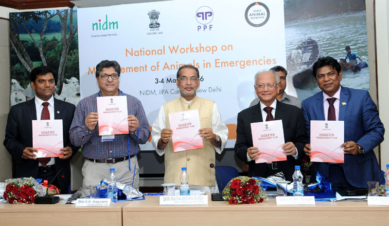 Union Minister Radha Mohan Singh releasing the ‘Disaster Management Plan’