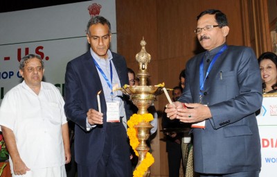 The Minister of State for AYUSH (Independent Charge) and Health & Family Welfare, Shri Shripad Yesso Naik lighting the lamp to inaugurate the India-U.S. Workshop on Traditional Medicine, in New Delhi on March 03, 2016.
The US Ambassador to India, Mr. Richard Verma and the President, VYASA and Chancellor, S-VYASA University, Dr. H.R. Nagendra are also seen.